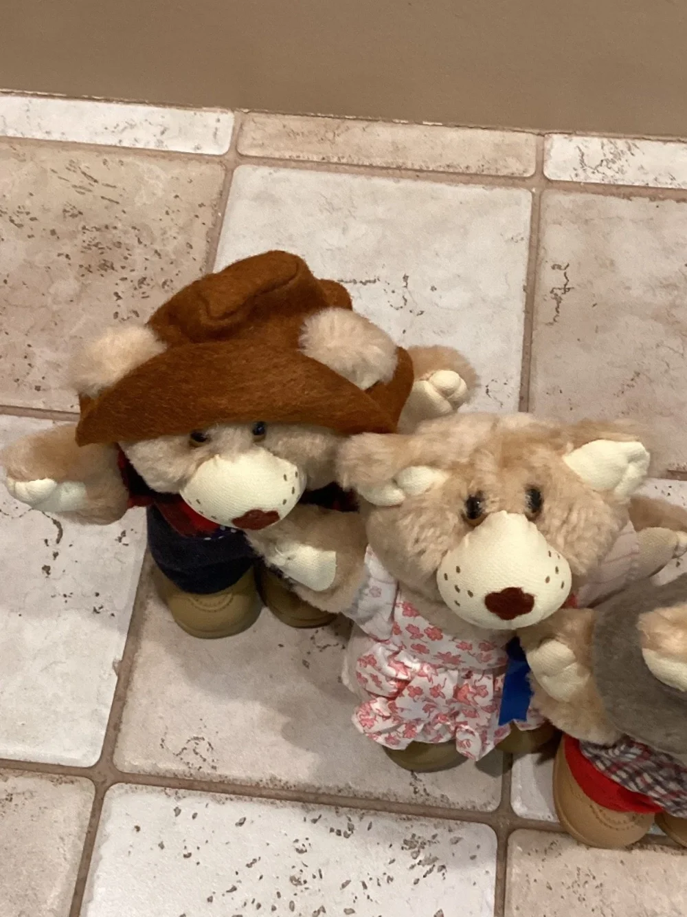 Set of 4 Vintage Wendy’s Original Furskins Collectible Teddy Bears/Plush 1986